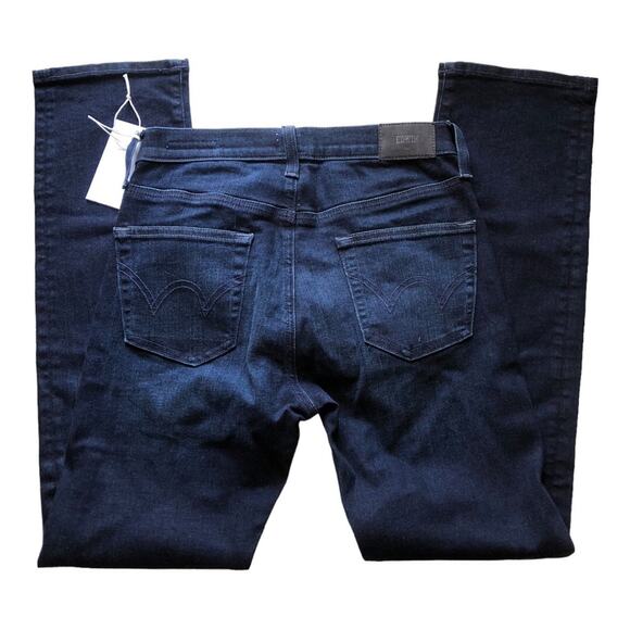 Edwin NWT Elin Relaxed Straight Leg Mid Rise Jeans Dark Indigo Legend Size 24 - Picture 8 of 16